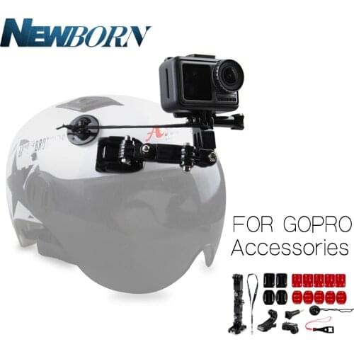 Sonovel Accessories for Gopro Hero 7 6 5 Kit Helmet 4 Way Adjustable Pivot Arms Neck Strap Mount for YI for Eken for SJCAM DJI