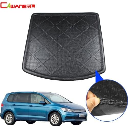 Cawanerl Car Trunk Mat Floor Tail Boot Tray Liner Cargo Carpet Luggage Mud Pad Accessories For Volkswagen Touran 2004-2015