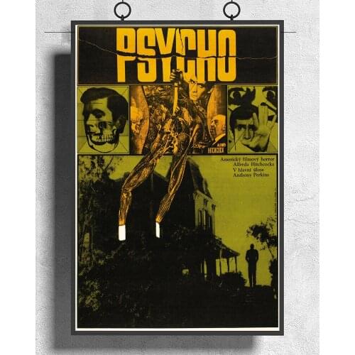 L090 PSYCHO Movie 1960 Horror RARE Silk Fabric Poster Art Decor Indoor Painting Gift