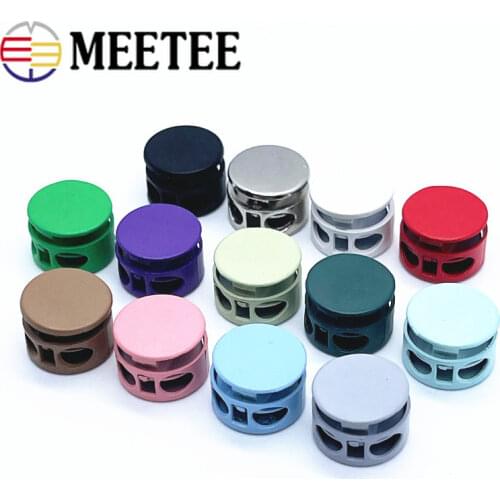 Meetee 10/30Pcs 5mm Metal Stopper Elastic Adjustment Button Hat Cord Lock Belt Buckle DIY Garment Spring Fixed Clasp Accessories