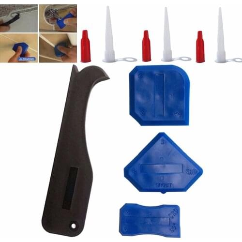 Caulking Tool Kit Caulk Caps Sealant Finishing Tool for Bathroom Kitchen and Floor Sealing Screw Caps & Nozzles for cartridge