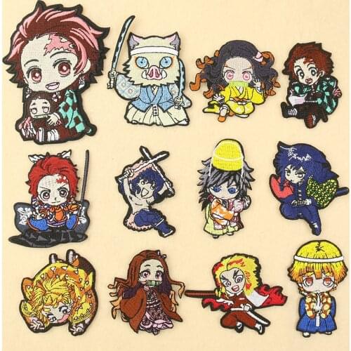 New Japan Anime Accessories Patch Cool Cartoon Ninja Warrior Embroidered Appliques Anime Characters Patch for Youth Boy and Girl