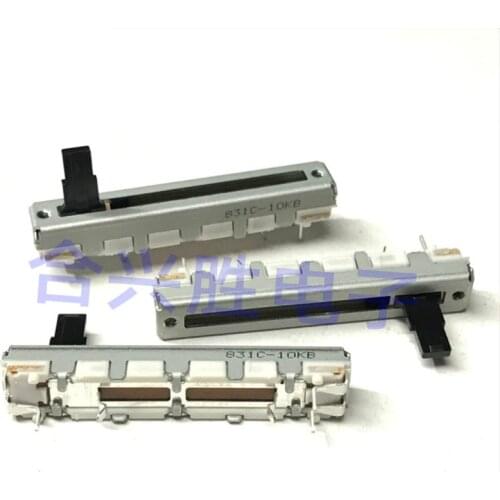 Mono channel 4.5 cm sliding potentiometer mono B100K straight slider fader shaft length 12MM