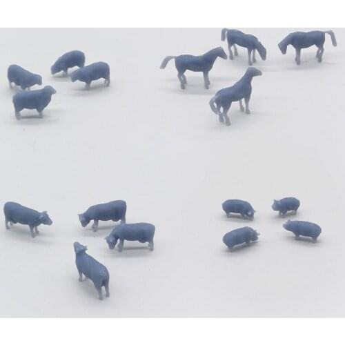 Outland Models Model Railroad Horse Sheep Cow Pig Farm Animal Set N Scale 1:150