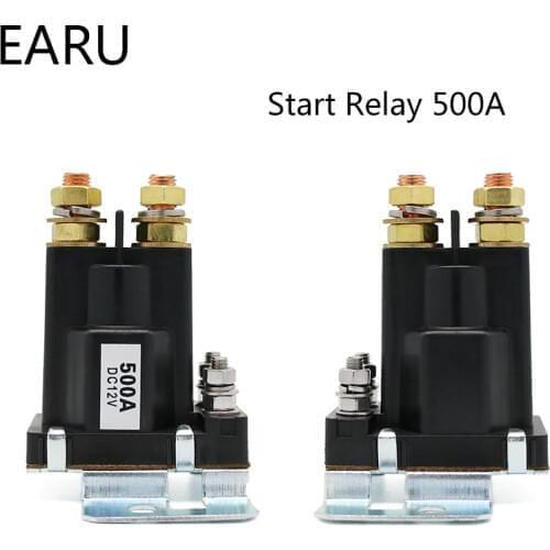 Dual Battery Start Relay 4 Pin Large Current 500A 12V 24VDC Car Power Switch,Starting Relay,Auto Start Contactor Heavy Current