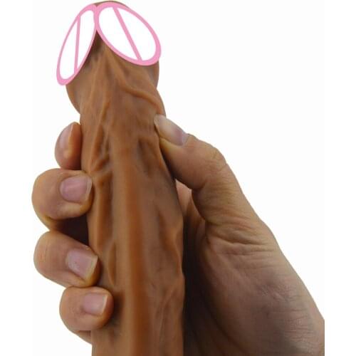 NNSX Realistic Design Dildo Double-layer Silicone with Suction Cup Layer upon layer progressive into body Pampering experience