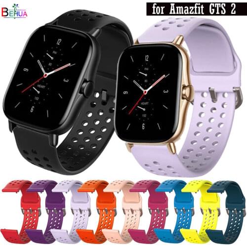 Fashion 20mm soft Silicone WatchBand For Huami Amazfit GTS 2 / Amazfit GTR 42mm Strap Replacement Bracelet WristStrap Wristband
