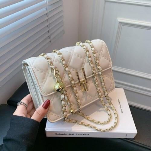 High Quality Chain Crossbody Bags For Women 2021 Winter New Designer Ladies Shoulder Bag Fashion Small Handbags Messenger Purses