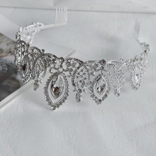 Bridal Tiara European and American Crown Bride Tiara Princess Royal Crown Wedding Accessories Wedding Dress Accessories