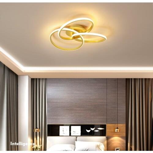 Modern Led ceiling lights For living room lights bed room led techo Black/Gold led ceiling light AC110V 220V ceiling lamp