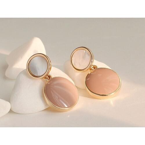 Vintage Red Green Enamel Water Drop Earrings For Women Piercing Ear Jewelry Korean Female Hanging Earring Lovely kolczyki Gift