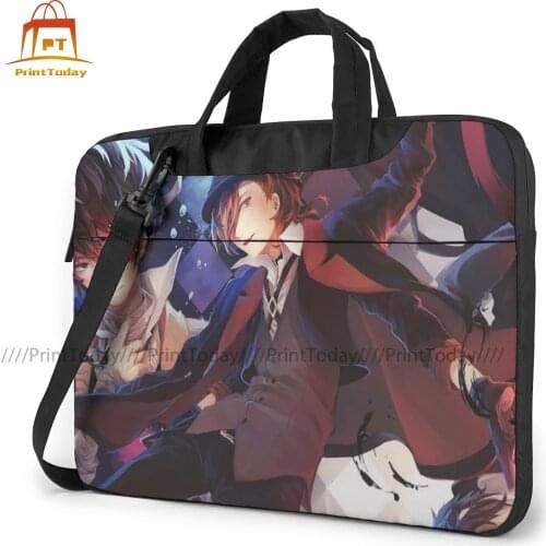 Bungou Stray Dogs Laptop Bag Case Protective Soft Computer Bag Bike Crossbody Laptop Pouch