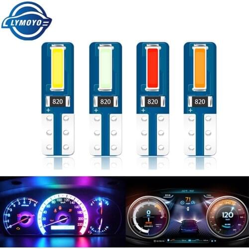 10PCS w2w t5 led 7020 LED 74 car light Interior Lights Bright Dashboard Warming Indicator Wedge Auto Instrument Lamp 12V
