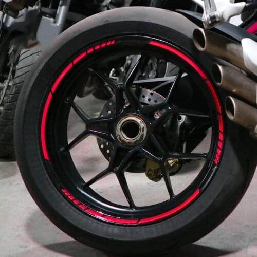 16pcs Strips Reflective Motocross Bike Motorcycle Wheel Stickers and Decals 17/18 Inch Reflective Rim Tape Ornament Moto Sticker