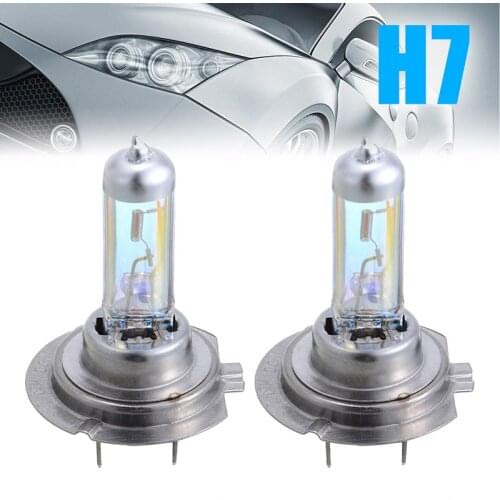 2pcs H7 Colorful Car Headlight 12V 55W Auto Front Lamp Bulb Super Bright Head Light DIY