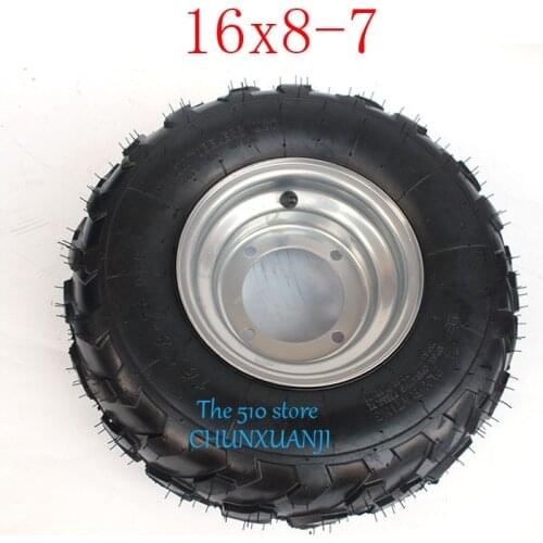 2PCS Lightning shipping Good Quality 16x8.00-7 Vacuum Tyre ATV Tire Fit for ATV 50CC,90CC,70CC,110CC,125CC Outer Tyre