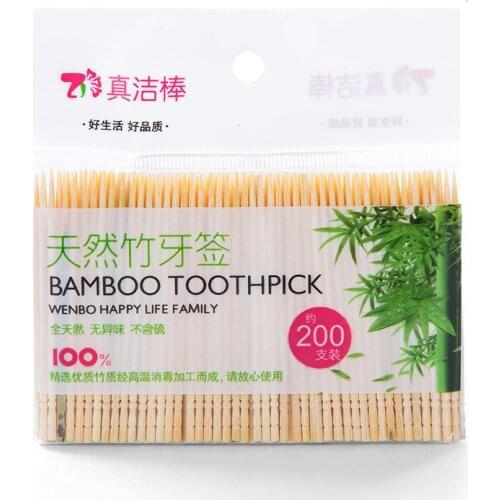 200Pcs Bamboo Toothpicks Oral Wooden Tooth Pick Care Bamboo Products Chinese Style Toothpicks Tandenstokers Table Accessories