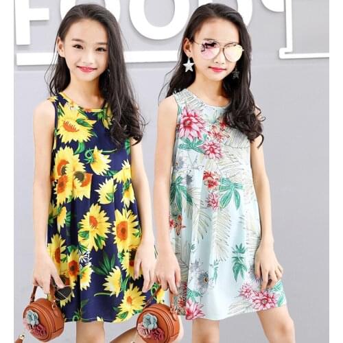 2019 Baby Girl Dress Summer Baby Infant Sleeveless Dress Floral Birthday Dress Baby Clothes Party Dress