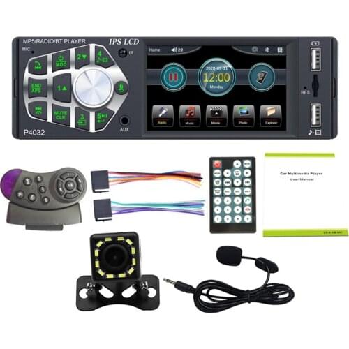 3.8 Inch Autoradio Bluetooth Auto Audio MP5 Player Car Radio FM 1 Din Radio Player Wheel Control