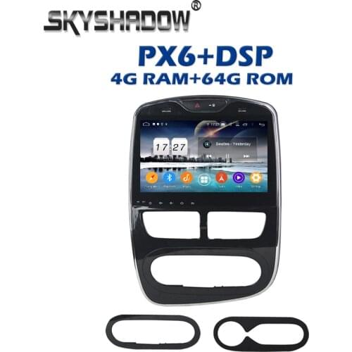 PX6 Car DVD Player DSP IPS Android 10.0 4G + 64G RDS Radio GPS Map Wifi Bluetooth 5.0 For Renault Clio 2013 2014 2015 2016 2017