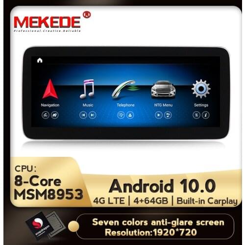 Qualcomm DSP Android 10.0 4+64G Auto Gps Nagation Dvd Player For Mercedes Benz A-Class W176, GLA-Class X156, Benz CLA-Class C117