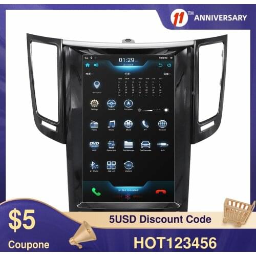 Tesla Style Android 8.1 64GB + 4GB Car GPS Navigation For Infiniti FX FX25 FX35 FX37 qx70 Head Unit Multimedia Player Auto Radio