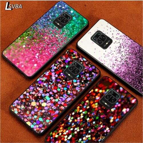 Glitter Sand Stone for Redmi K30 K30S K30T K20 10X 9i 9 9A 9C GO 8A 8 7 6 6A 5A 4X S2 Pro Plus Ultra Black Phone Case