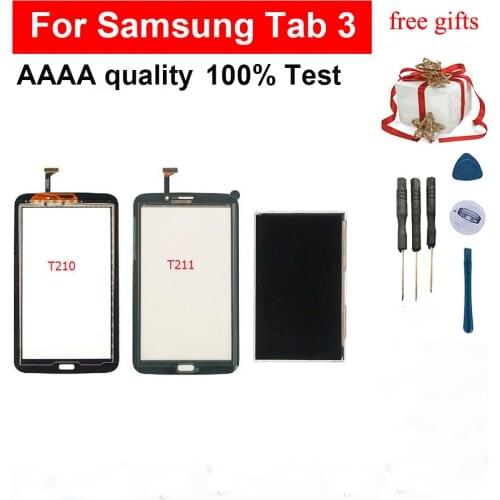 For Samsung Galaxy Tab 3 7.0 SM- T210 T211 Black / White Touch Screen Sensor Digitizer Glass + LCD Display Screen Panel Monitor