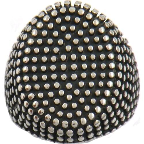 FANSSTEEL Stainless steel Oval Shape dot Around Simple Ring FSR12W97