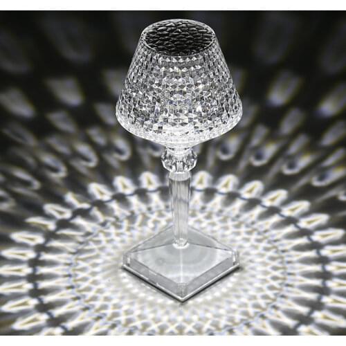 USB Touch Imitation Diamond Table Lamp LED Acrylic High Quality High Transmittance Night Light Bar Table Decoration Light