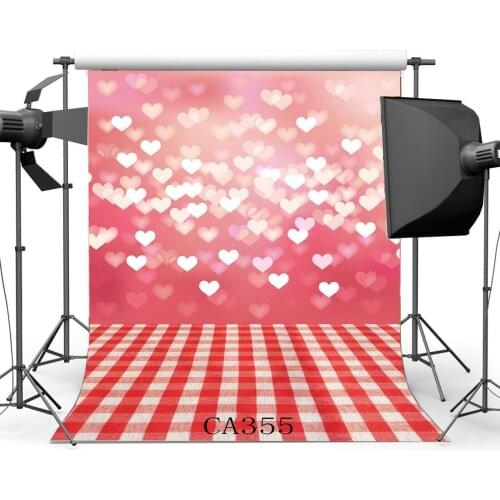 Photography Backgrounds Bokeh Halos Twinkle Sparkle Hearts Nostalgia Red and White Trellis Floor Newborn Baby Photo Backdrop