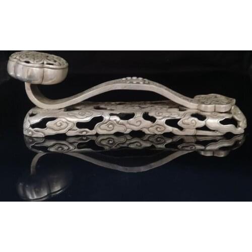 China White copper ruyi Incense burner crafts statue