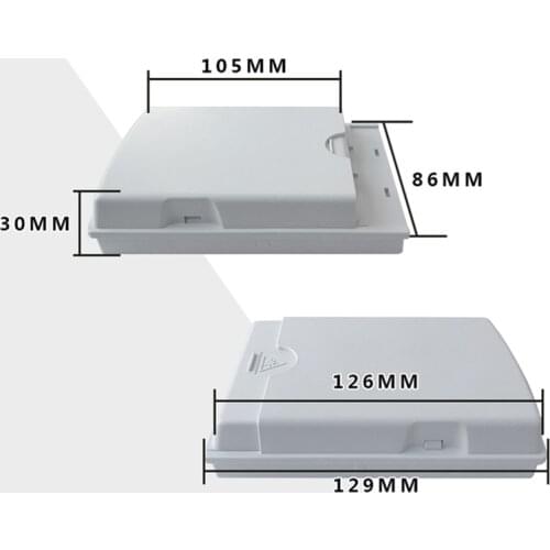 20 PCS 2 port FTTH termination box Sliding type SC ABS junction box drawing type optical fiber distribution box free shipping