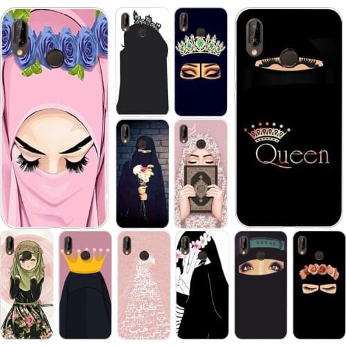 116H Muslim Islamic Gril Eyes Soft Silicone Tpu Cover Case for huawei p 20 lite pro y6 2017 mate 10 lite