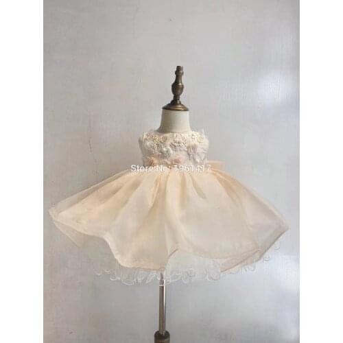 Girls Clothes Childrens Graduation Revelry Luxurious Dress Flower Formal Dresses Lace Material Newborn Baptism Dress