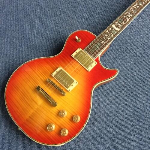 OEM 6-string electric guitar, rosewood fingerboard, Flame Maple Top,2pickups,free shipping