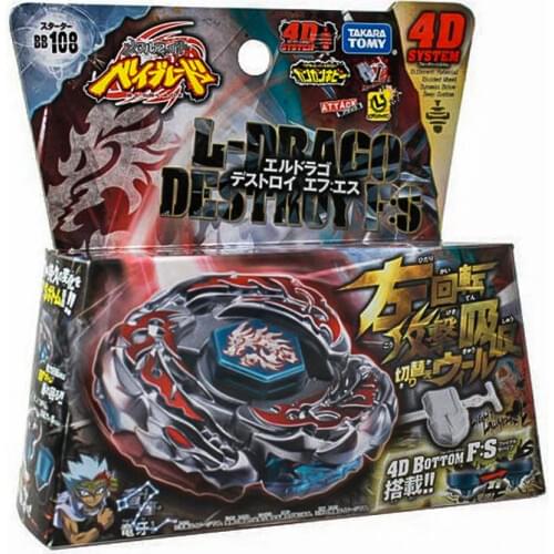 Takara Tomy Genuine Japan Version BB108 L Drago Destroy F:S Beyblade Burst Turbo Metal Fusion Alloy Metal Toys