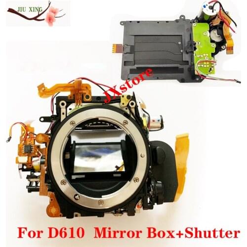 Original For Nikon D600 D610 Front Main Body Frame Mirror Box with Shutter Aperture Motor Diphragm Drive Unit Camera Repair Part