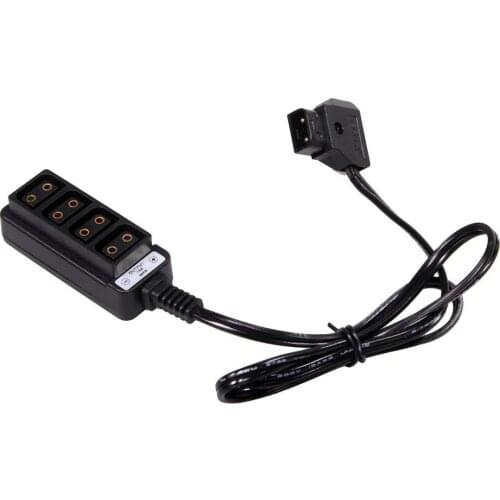 Andoer Male D-Tap B Type Power Tap to 4 Female D-Tap P-Tap Hub Adapter for Photography Power