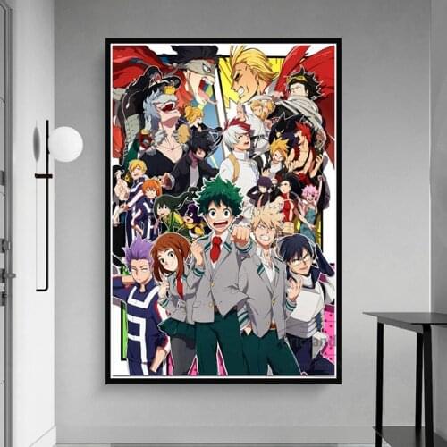 Academia Boku No Hero My Hero Anime Posters and Prints on The Wall Canvas Painting Wall Art Pictures Home Decoration No Frame