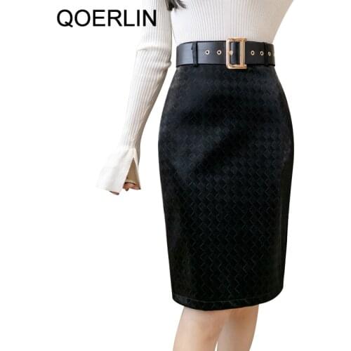 QoerliN Slit Pencil Skirts