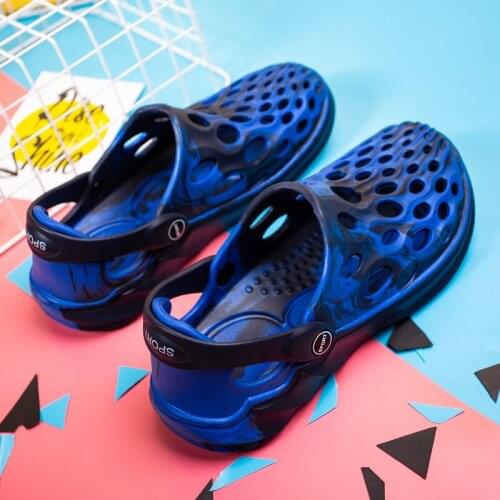 Summer Men Beach Sandals Unisex Hole Shoes Light Breathable Casual Slippers Swim Walking Anti-slip Flip Flops Soft Sandals Women