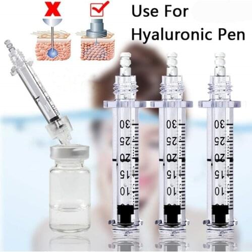 50/100pcs 0.3ml & 0.5ml Syringe Needle and Ampoule Head for Hyaluron Pen Disposable to Remove Wrinkle Lip LIifting No Liquid New