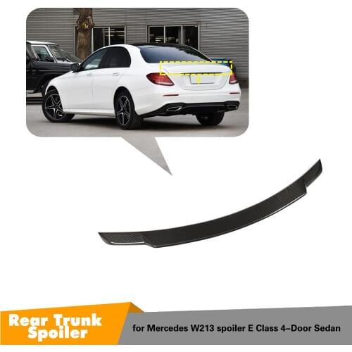 W213 Replacement Rear Spoiler Carbon Fiber Spoiler for Mercedes E Class W213 4 Door 2016-2019 Trunk Boot Lip Spoiler