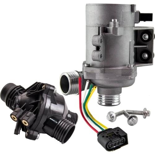 Electric Engine Water Pump Thermostat For BMW X3 X5 328i 128i 525i 330i 325i 530 11537549476 + 11517586925
