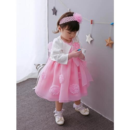 2017 High Quality Princess Newborn Baby Girl Baptism Birthday Christening Dress for Infant Party Pageant Dresses Age 0-24 Months