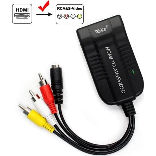 Wiistar HDMI to AV CVBS S video Converter Adapter Composite R/L Audio 1080P HDMI2AV CVBS S Video Converter