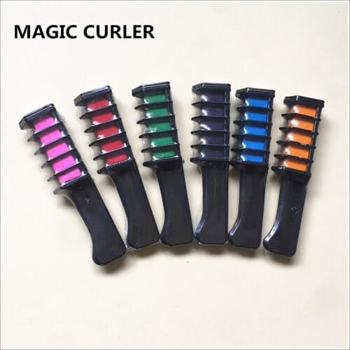 1pc Disposable Hair Color Comb Chalk Semi Permanent Temporary Hair Dye Comb Personal Salon Professional Crayons Hair Dyeing Tool