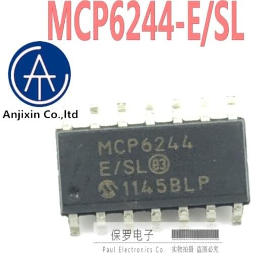 10pcs 100% orginal new real stock Amplifier MCP6244-E/SL MCP6244 SOP-14 genuine