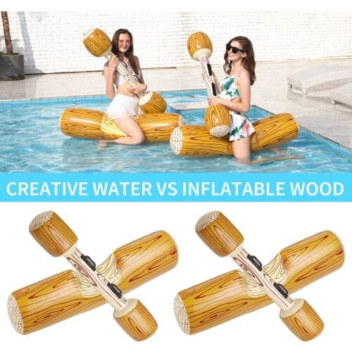 4pcs Log Flume Joust Inflatable Floating Row Toys Adult Children Aerated Battle Logs Raft Bumper for Pool Swimming Water Sports